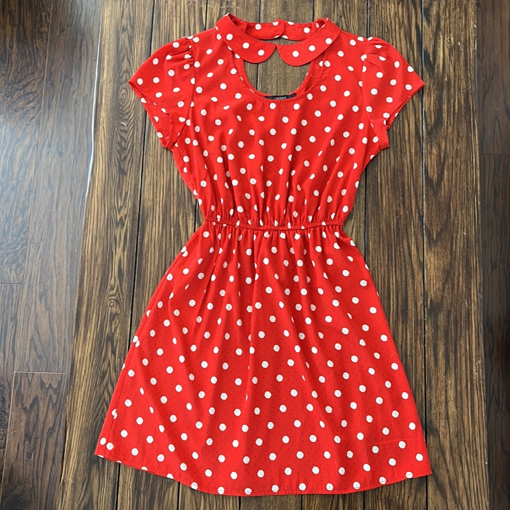 EUC Forever 21 red polka dot mini dress